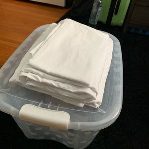 White Twin XL Bed Sheets